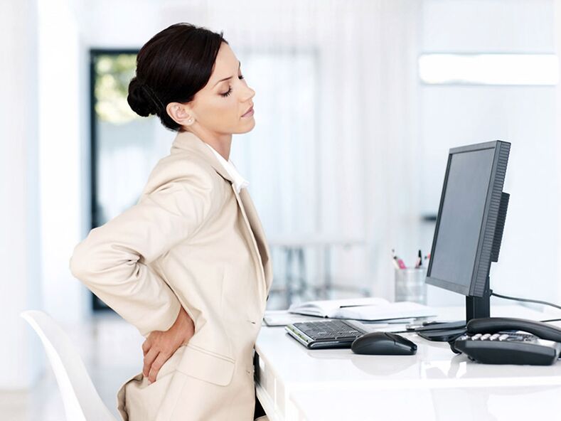 Lower back pain when sitting